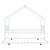 White Metal Full Bed Frame With Trundle