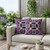 Set of Two Purple Peach Indigo And Yellow Floral Indoor Outdoor Throw Pillow