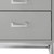 20" Light Gray and Silver Wood Frame End Table With Two Drawers