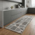 8' Gray And Cream Abstract Area Rug
