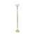 71" Gold Metal Floor Lamp With White Glass Bowl Shade