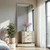 Silver Aluminum Freestanding Ornate Framed Accent Mirror