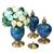 Ceramic Oval Flower Vase with Flower