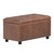 34" Dark Brown and Brown Upholstery Storage Ottoman
