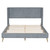Gray Corduroy Upholstered Queen Bed Frame