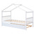 White Wood Twin Bed Frame With Trundle