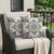 Set of Two Green Cream And Pink Floral Indoor Outdoor Throw Pillow