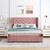 Pink Tufted Velvet Upholstered Queen Bed Frame