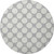 8' Gray And Ivory Polka Dot Washable Round Rug With UV Protection