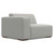 116" Gray Fabric Sofa With Ottoman With Brown Legs