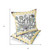 Set of Two White Yellow And Gray Peacock Indoor Outdoor Throw Pillow