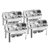 Dual Tray Stainless Steel Roll Top Chafing Dish Food Warmer