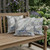 Set of Three Gray And Green Deer Indoor Outdoor Throw Pillow