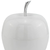 8" White Aluminum Decorative Apple Tabletop Sculpture
