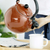 Litre Ceramic Enameled Porcelain Kettle Kitchen Coffee