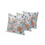 Set of Three White And Orange Peacock Indoor Outdoor Throw Pillow