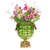 Colo European Glass Jar Flower Vase Solid Base with Metal Handle