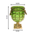 Colo European Glass Jar Flower Vase Solid Base with Metal Handle