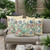 Set of Three Yellow Peacock Indoor Outdoor Throw Pillow