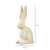 11" White Ceramic Rabbit Tabletop Sculpture