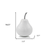 White Jumbo Pear Shaped Aluminum Accent Home Decor