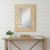 40" Light Brown Wood Accent Mirror