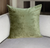 20" X 7" X 20" Transitional Olive Solid Pillow Cover With Poly Insert