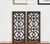 Set of Two Black Manufactured Wood And Metal Ornate Wall Sconce Candle Holders
