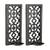 Set of Two Black Manufactured Wood And Metal Ornate Wall Sconce Candle Holders
