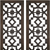 Set of Two Black Manufactured Wood And Metal Ornate Wall Sconce Candle Holders