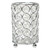 5" Silver And Clear Faux Crystal And Metal Cylinder Table Vase