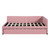 Pink Tufted Linen Upholstered Full Day Bed With Trundle