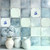 5" x 5" Blue Vinyl Arabesque Peel And Stick Removable Tiles