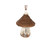 Set of Six Brown Glass Hanging Figurine Ornaments