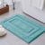 2 Piece Bordered Box 100% Polyester Bath Mat Set