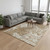 8' X 10' Brown Floral Distressed Area Rug