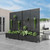 35" Black Metal Indoor Outdoor Rectangular Planter Box