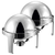 Stainless Steel Chafing Food Warmer Catering Dish Round Roll Top