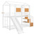 White Twin Over Twin Dollhouse Metal Bunk Bed With Stairs And Slide And Storage
