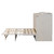White Wood Full Murphy Bed With Drawers