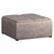 35" Gray and Black Leather Cocktail Ottoman With Storage