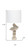 17" Beige Geometric Table Lamp With White Drum Shade