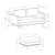 72" Gray Fabric Sofa With Ottoman With Brown Legs