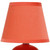 9" Orange Ceramic Round Table Lamp With Orange Drum Shade