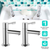 2pcs/Pair Bathroom Sink Faucet Cold & Hot Water Basin 