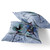 Set of Two Blue Pink And Gray Bird Indoor Outdoor Throw Pillow