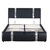 Black Tufted Faux Leather Upholstered Full Bed Frame