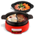 in  Electric Steamboat Hotpot Teppanyaki Asian Soup Fondue With Division