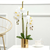 Artificial Fake Orchid Flower in Copper Metal Vase