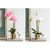 Artificial Fake Orchid Flower in Copper Metal Vase